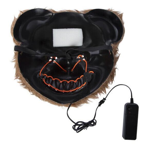 🔥Bloody Halloween LED Teddy Bear Mask Scary Plush Mask BNIB🔥 - Picture 3 of 3